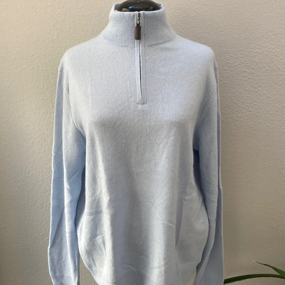 Christian Lacroix Light Blue 2-ply cashmere Sweater M - Picture 2 of 5